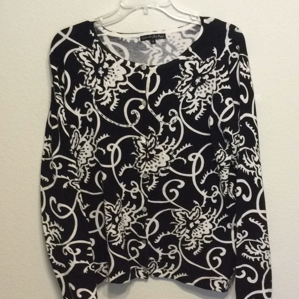 Black and Off White Sweater